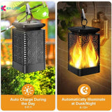 Solar Hanging Flame Torch Lights Flickering Light Waterproof Garden Decoration Outdoor Lawn Path Yard Patio Floor Lamps